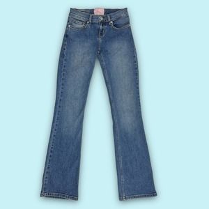 Revice Womens 25W 32L Light Blue Wash Bootcut Denim Jeans